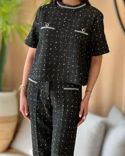 ست بلوز و شلوار مجلسی مدل رایان _کد 307