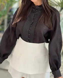 شومیز زنانه مجلسی حریر ارگانزا مدل آترین _ کد 116