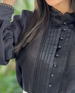 شومیز زنانه مجلسی حریر ارگانزا مدل آترین _ کد 116