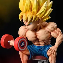 فیگور طرح دراگون بال Dragon Ball مدل سوپر سایان گوکو Super Saiyan Goku دمبل به دست