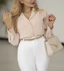 شومیز زنانه مجلسی کرپ درجه یک مدل تیوا کد 133