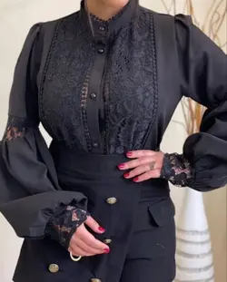 شومیز زنانه مجلسی کرپ درجه یک مدل هیما کد 135