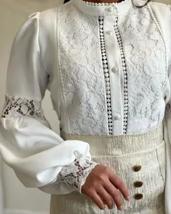 شومیز زنانه مجلسی کرپ درجه یک مدل هیما کد 135