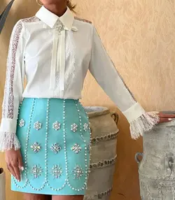 شومیز زنانه مجلسی کرپ درجه یک مدل آریسا کد 134