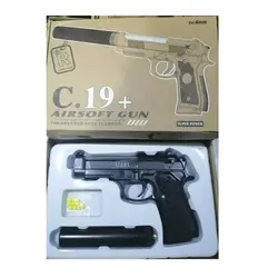 تفنگ بازی مدل کلت فلزی کد C.19+