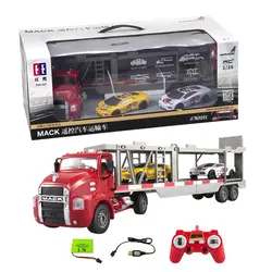 ماشین بازی کنترلی دبل ای مدل کامیون حمل ماشین کد 583-001 مجموعه 2 عددی