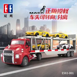 ماشین بازی کنترلی دبل ای مدل کامیون حمل ماشین کد 583-001 مجموعه 2 عددی