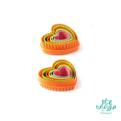 کاتر برش قلب 6 عددی - سرزمین خمیر