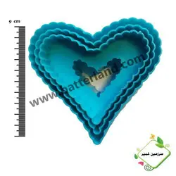 کاتر قلب آبی 3 عددی