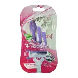 خودتراش 3 لبه 3 عددی سری فریدم سفید بنفش مسترشيو