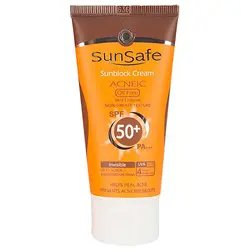كرم ضد آفتاب SPF50 فاقد چربی بدون رنگ سان سیف 50 ميل