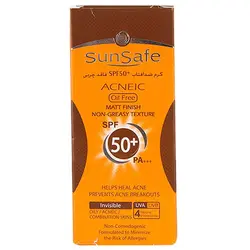 كرم ضد آفتاب SPF50 فاقد چربی بدون رنگ سان سیف 50 ميل