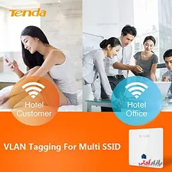 اکسس پوینت دیواری N300 تندا مدل W6-S