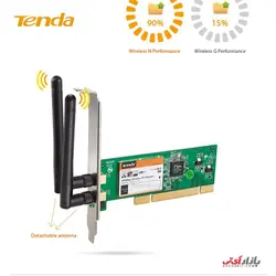 کارت شبکه وایرلس N300 PCI تندا مدل Tenda W322P+ Plus