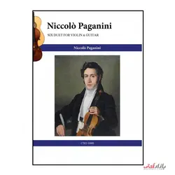 کتاب شش دوئت برای ویولن و گیتار اثر نیکولو پاگانینی نشر پنج خط