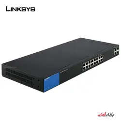 سوئیچ شبکه 16 پورت گیگابیت مدیریتی اسمارت لینکسیس مدل LGS318