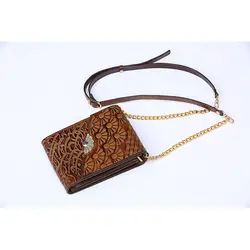 کیف دوشی زنانه چرم نگار طرح شعر و صدف مدل ۲۰۷۰۷۵