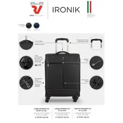 مجموعه سه عددی چمدان رونکاتو مدل IRONIK