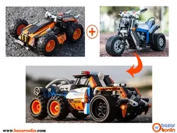 لگو موتورسیکلت 4 چرخ عقب کش 3801 Decool