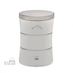 سطل برنج بدون پیمانه کمر باریک_دوخط سفید درب استیل بهازکالا
