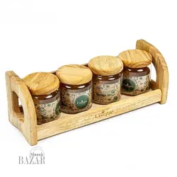 ست جا ادویه 4 عددی پایه دار یونیک کد 6133