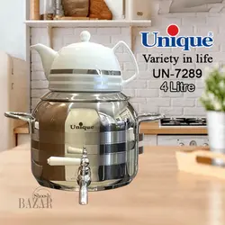 کتری و قوری 4 لیتری استیل یونیک کد 7289