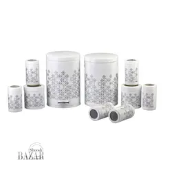 سرویس آشپزخانه 10 پارچه طرح روبیک سفید بهاز کالا