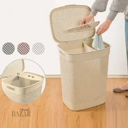 سبد رخت دربدار بلند طرح بافت لیمون کد 2136