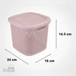 سبد رخت دربدار کوچک طرح بافت لیمون کد 2135