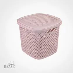 سبد رخت دربدار کوچک طرح بافت لیمون کد 2135