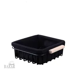 سبد فلزی پارچه ای کوچک مربع یونیک کد 2919