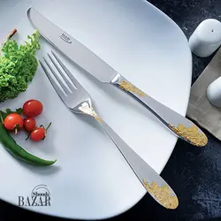 سرویس قاشق و چنگال ۹۸ پارچه ناب استیل مدل امپریال