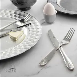 سرویس قاشق و چنگال ۹۸ پارچه ناب استیل مدل امپریال