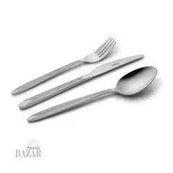 سرویس قاشق و چنگال 136 پارچه ناب استیل مدل پالرمو