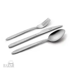 سرویس قاشق و چنگال 136 پارچه ناب استیل مدل پالرمو