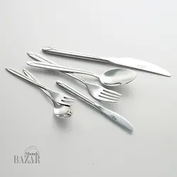 سرویس قاشق و چنگال 124 پارچه ناب استیل مدل پالرمو