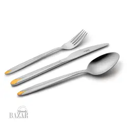 سرویس قاشق و چنگال 124 پارچه ناب استیل مدل پالرمو