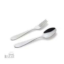 سرویس قاشق و چنگال 12 پارچه ناب استیل مدل ورونا