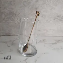 قاشق شربت طلایی مدل برگ بلند کد 4064