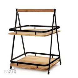 استند کف چوبی 2 طبقه مربع یونیک کد 2925