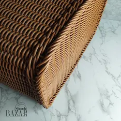 سبد حصیری دسته دار پلاستیکی پیک نیک