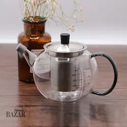 قوری پیرکس دسته دودی بی وی کی (سه سایز)
