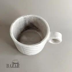 نیم لیوان سرامیک مینیمال طرح برگ