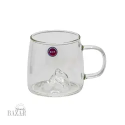 لیوان دو جداره مدل کوهی بی وی کی شفاف کد 316012