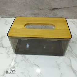 جا دستمال مستطیل اکرولیک در بامبو
