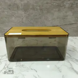 جا دستمال مستطیل اکرولیک در بامبو