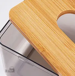 جا دستمال مستطیل اکرولیک در بامبو