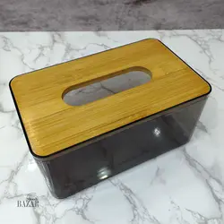 جا دستمال مستطیل اکرولیک در بامبو