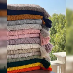 شال مبل 140*170 طرح دار الوان