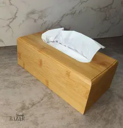 جا دستمال مستطیل تمام چوب بامبو
